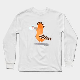 Hoopoe bird with a love letter Long Sleeve T-Shirt